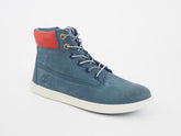 Timberland Groveton 6 Inch A19MM Blue Leather Laced Zip Up Boots